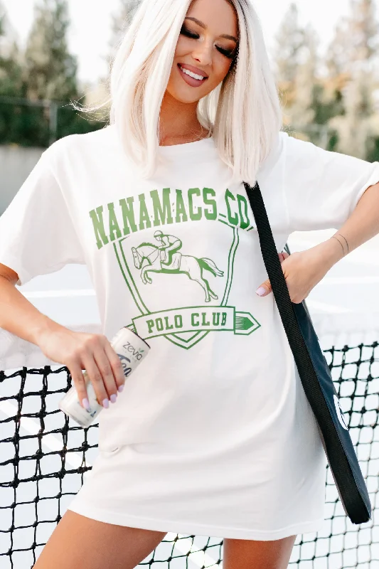 ""NanaMacs Co. Polo Club"" Graphic - Multiple Shirt Options (White) - Print On Demand