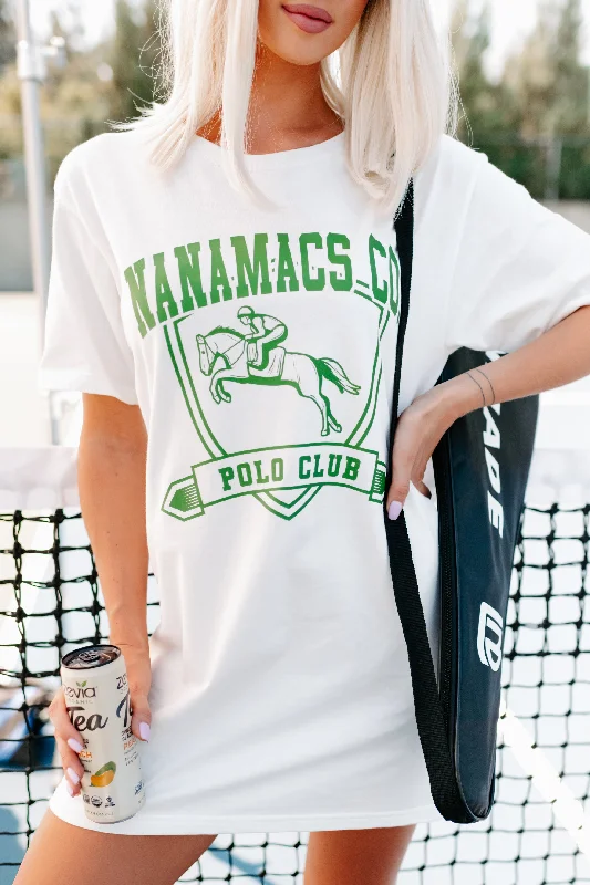 ""NanaMacs Co. Polo Club"" Graphic - Multiple Shirt Options (White) - Print On Demand