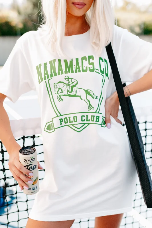 ""NanaMacs Co. Polo Club"" Graphic - Multiple Shirt Options (White) - Print On Demand