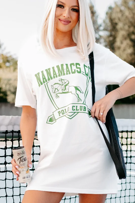 ""NanaMacs Co. Polo Club"" Graphic - Multiple Shirt Options (White) - Print On Demand