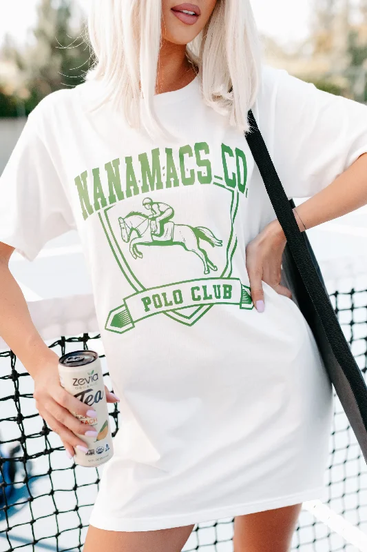 ""NanaMacs Co. Polo Club"" Graphic - Multiple Shirt Options (White) - Print On Demand