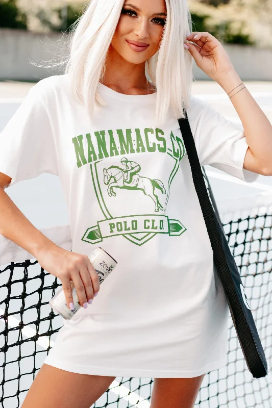 ""NanaMacs Co. Polo Club"" Graphic - Multiple Shirt Options (White) - Print On Demand