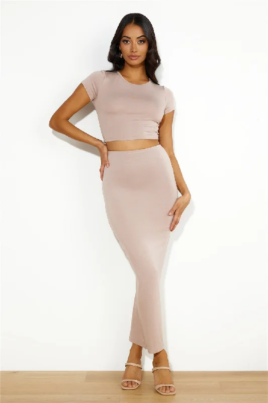 Wear Together Maxi Skirt Nude