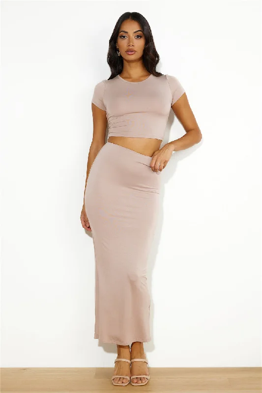 Wear Together Maxi Skirt Nude