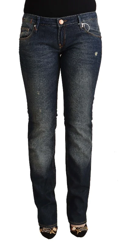 Acht  Washed Cotton Low Waist Skinny  Women's Jeans