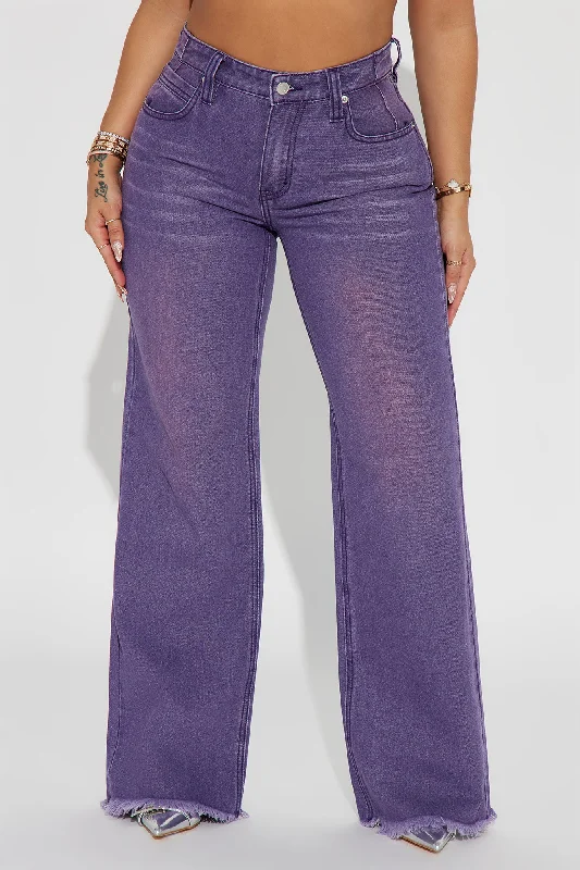 Ashtin Baggy Jeans - Purple