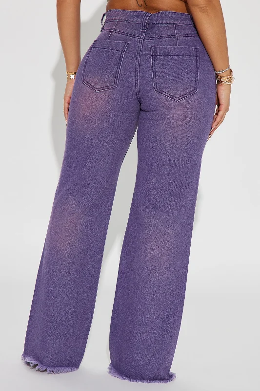 Ashtin Baggy Jeans - Purple