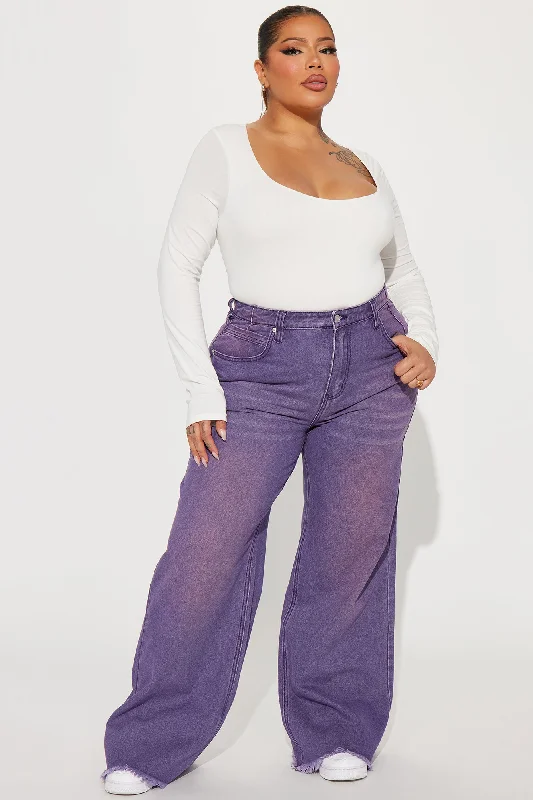 Ashtin Baggy Jeans - Purple