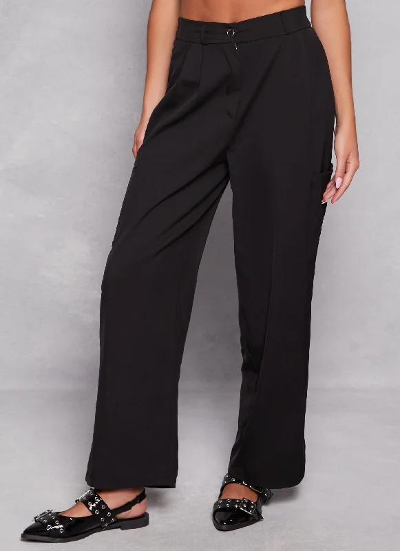 Crepe Knit Side Pocket Trousers