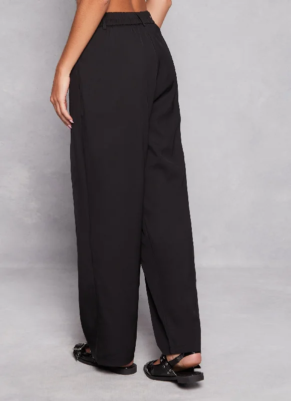 Crepe Knit Straight Leg Trousers