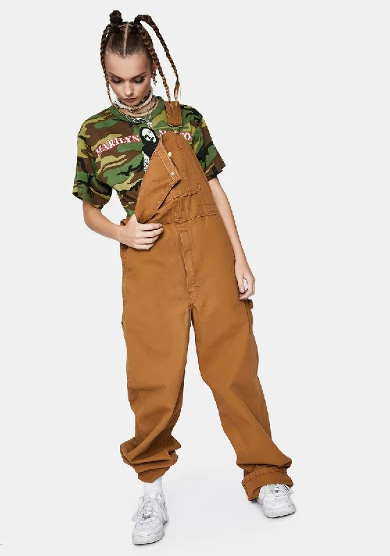 Brown Duck Bib Overalls