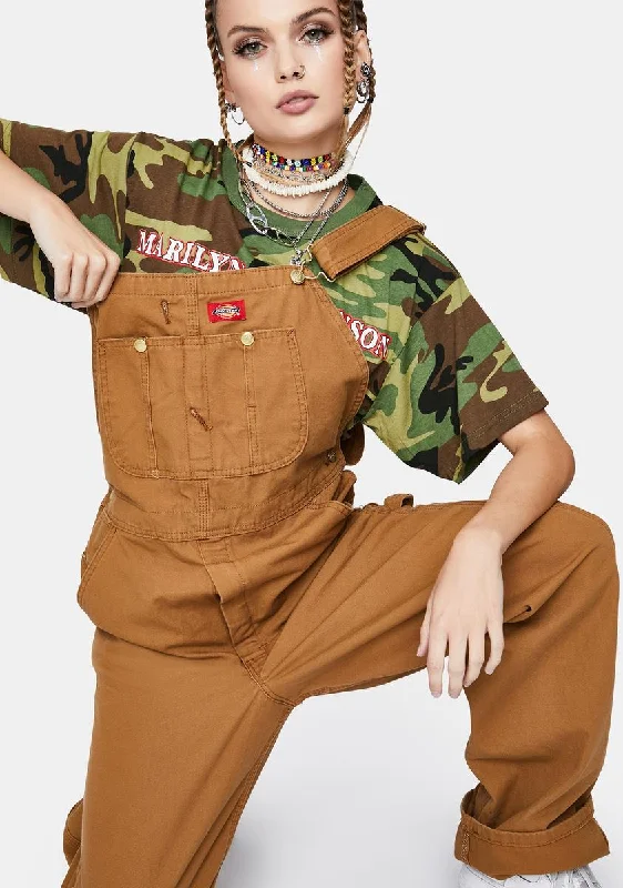 Brown Duck Bib Overalls