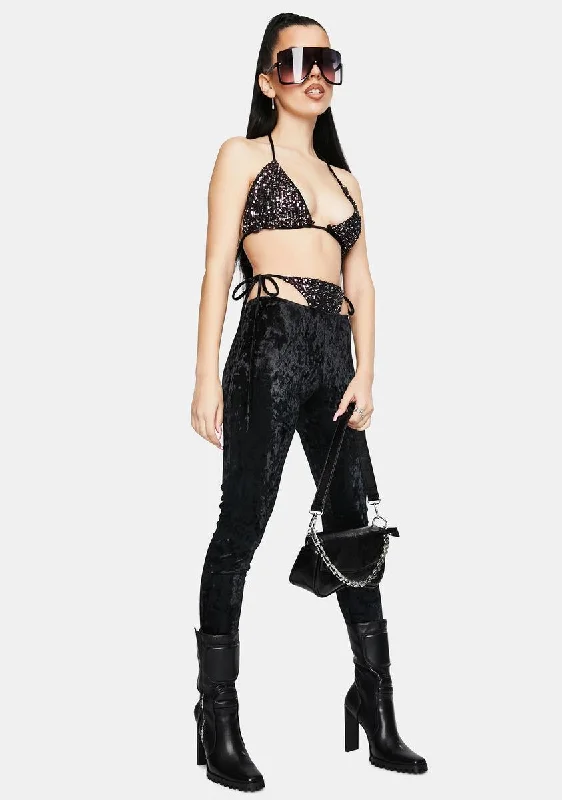 Dark Can't Be Blamed Sequin Pants Set