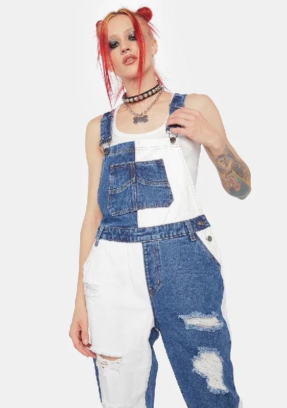 Darling Day Patchwork Overalls