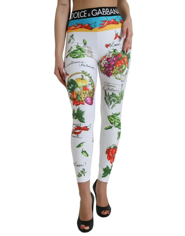 Dolce & Gabbana  Vegetables High Waist Leggings Women's Pants