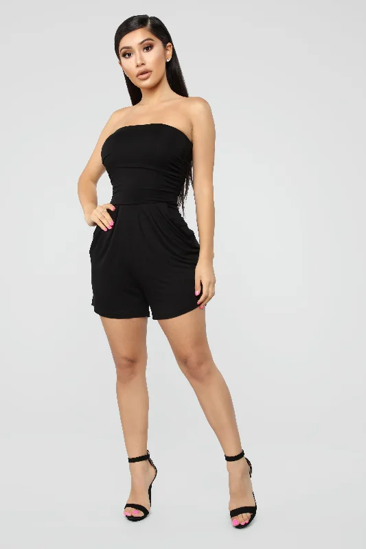 Glenda Romper - Black