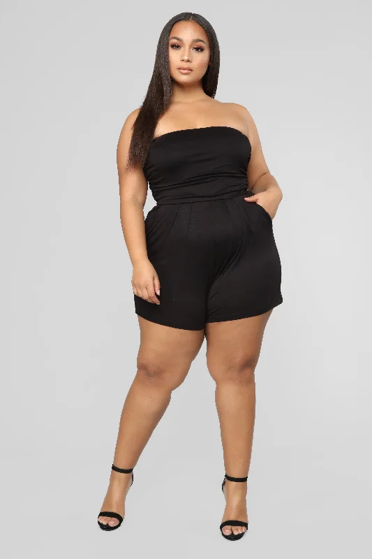 Glenda Romper - Black