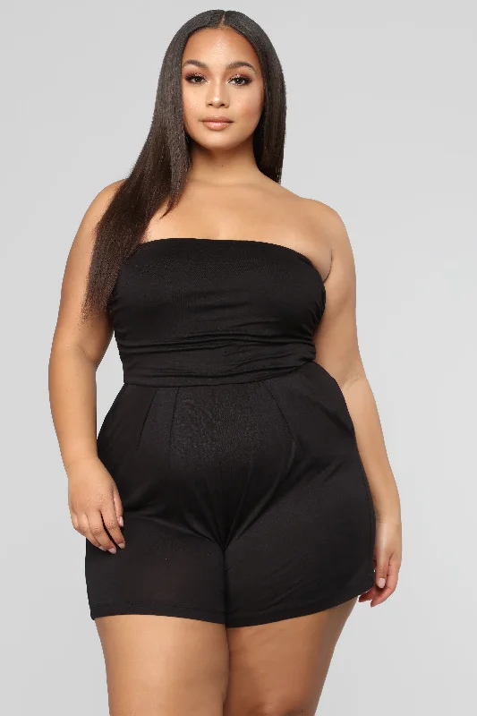 Glenda Romper - Black