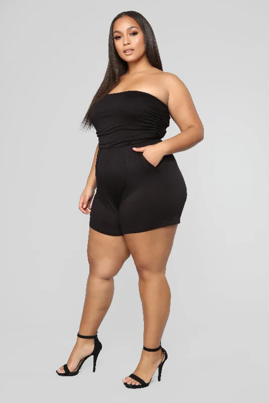 Glenda Romper - Black