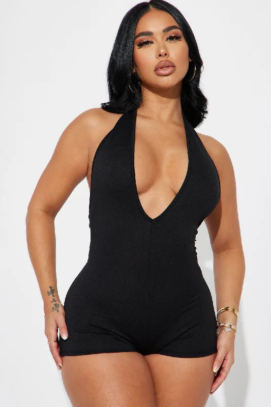 Iconic Babe Romper - Black