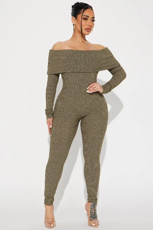 Invite Me Over Jumpsuit - Olive