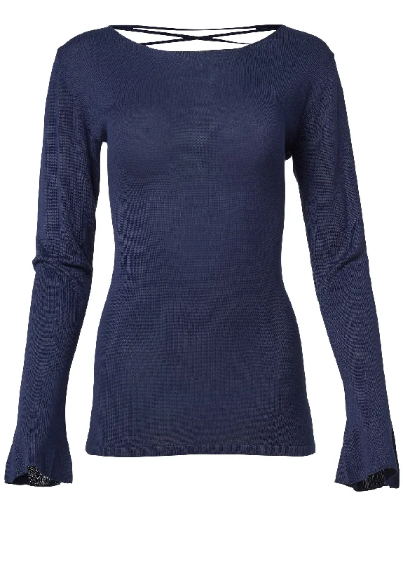 Strappy back sweater - Navy