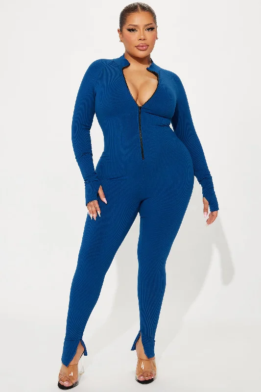 Juliet Snatched Jumpsuit - Navy