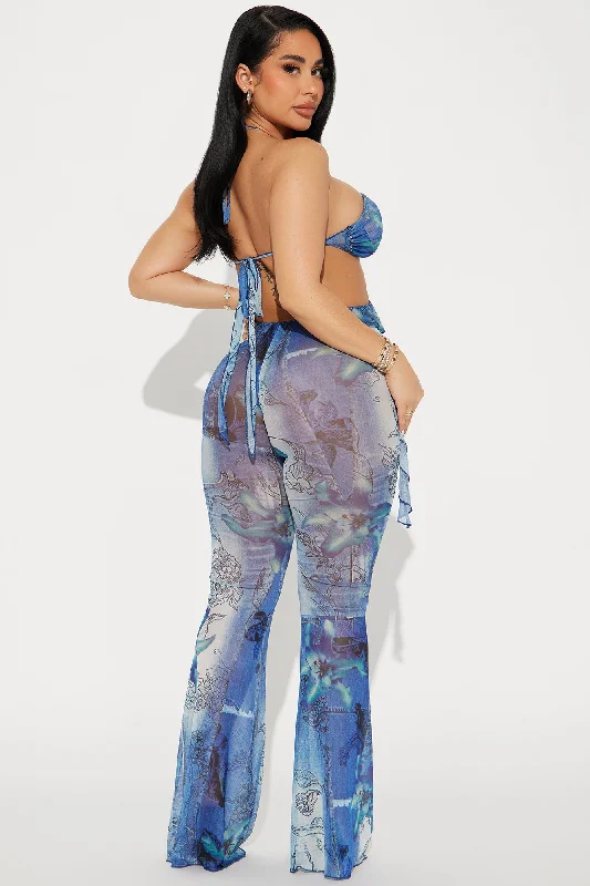 Perfect Storm Mesh Jumpsuit - Blue/combo