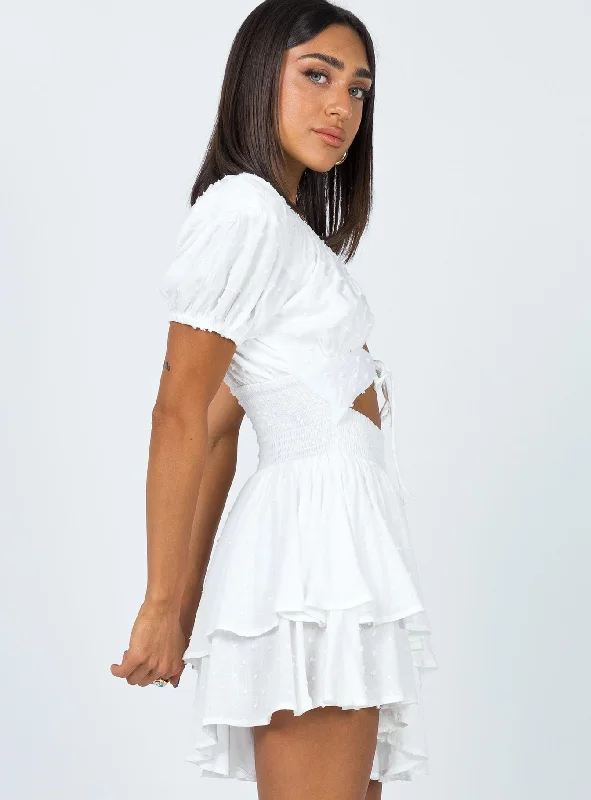 Perry Romper White