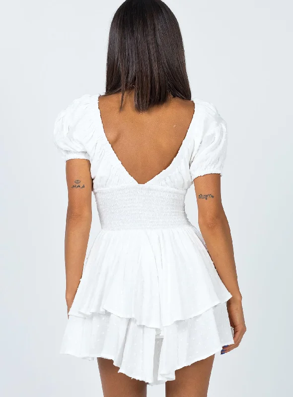 Perry Romper White