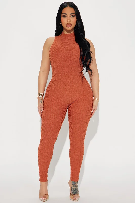 So Wavy Jumpsuit  - Rust