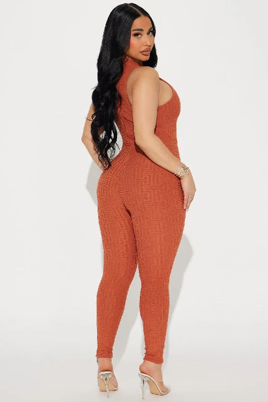 So Wavy Jumpsuit  - Rust