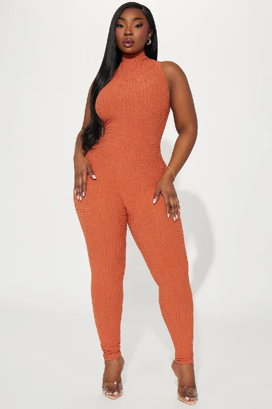 So Wavy Jumpsuit  - Rust