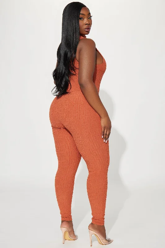 So Wavy Jumpsuit  - Rust