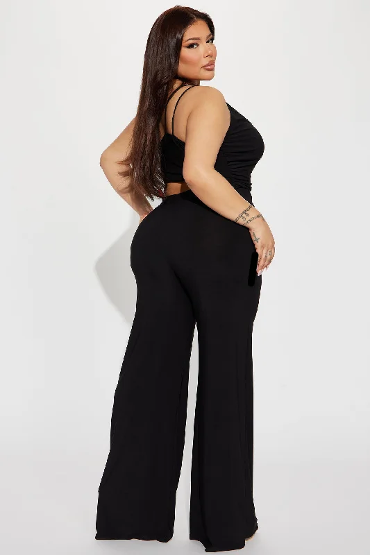 Talk Nice To Me Jumpsuit - Black