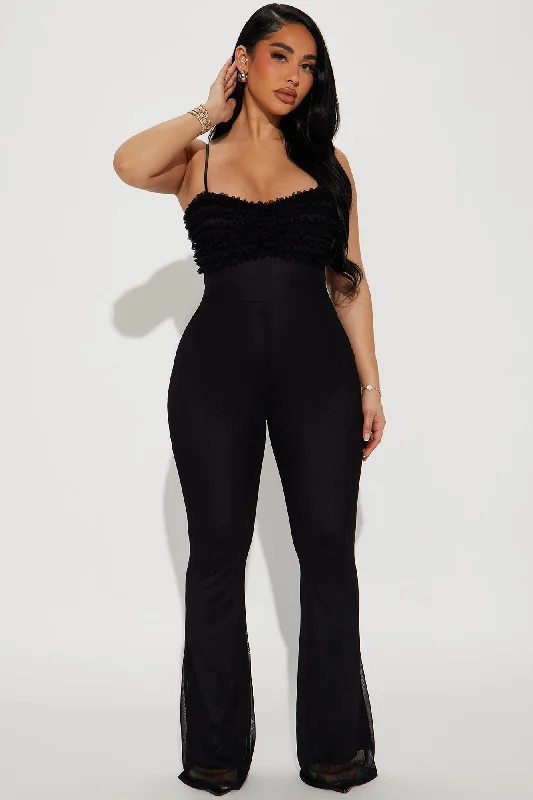 Vice Versa Mesh Jumpsuit  - Black