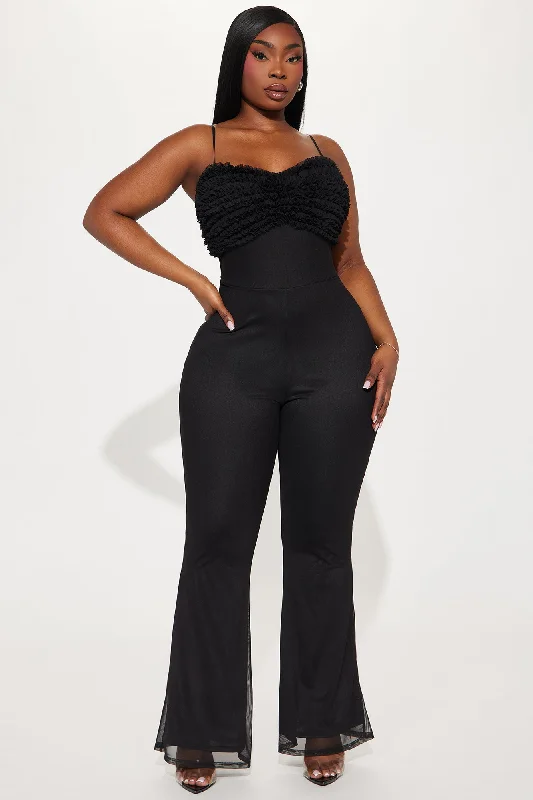 Vice Versa Mesh Jumpsuit  - Black