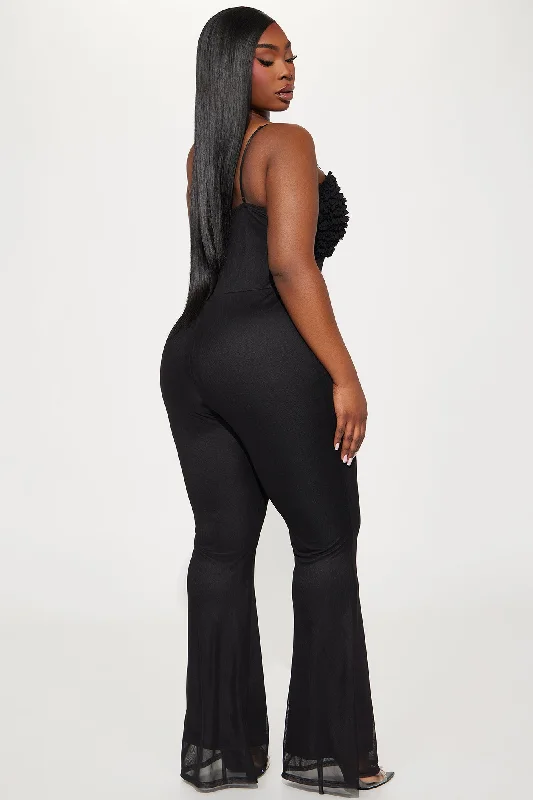 Vice Versa Mesh Jumpsuit  - Black