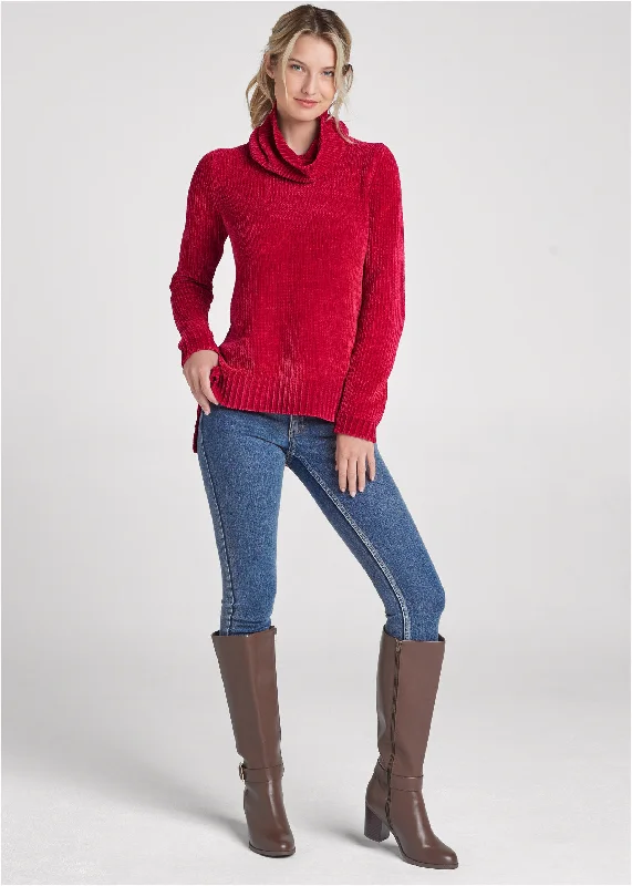 Turtleneck sweater - Red