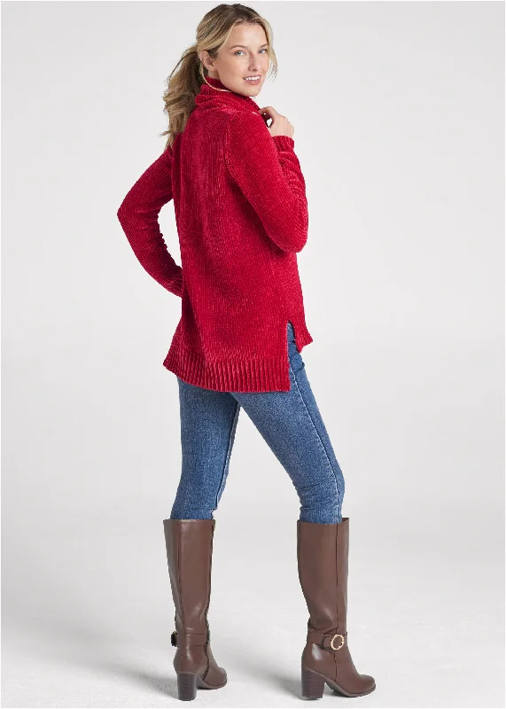 Turtleneck sweater - Red