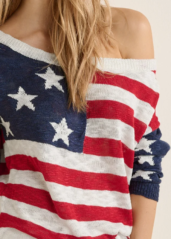 Stars and stripes sweater - Red Multi