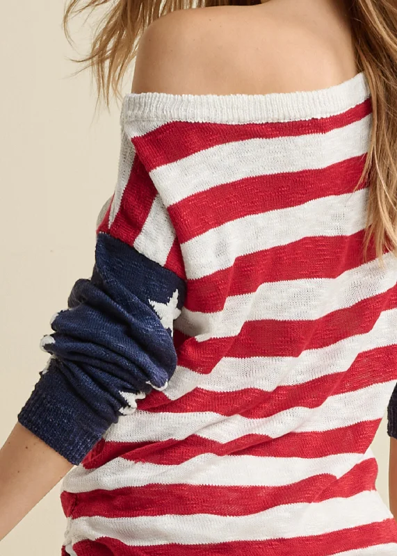 Stars and stripes sweater - Red Multi