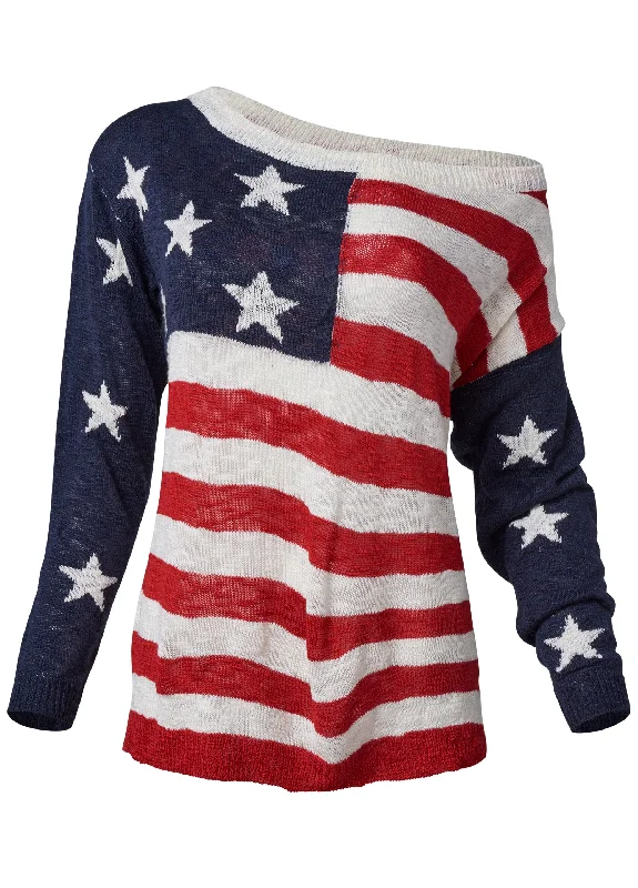 Stars and stripes sweater - Red Multi