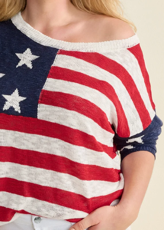 Stars and stripes sweater - Red Multi