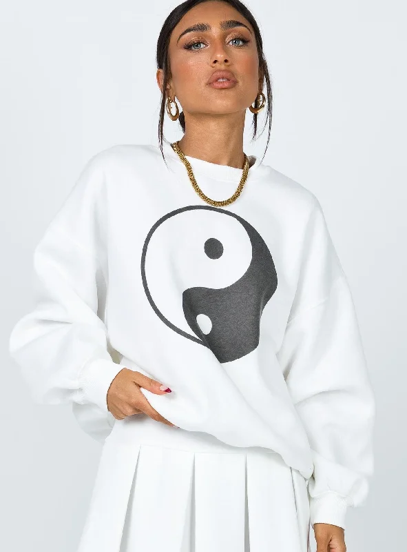 Yin Yang Sweatshirt White