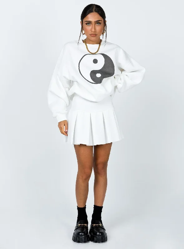 Yin Yang Sweatshirt White