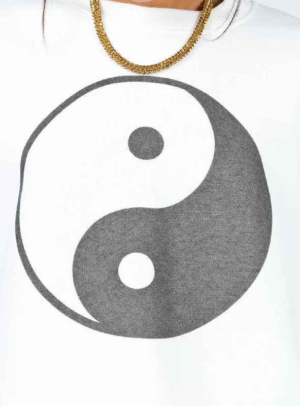 Yin Yang Sweatshirt White