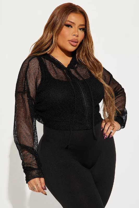 You'd Love It Here Jumpsuit Set - Black