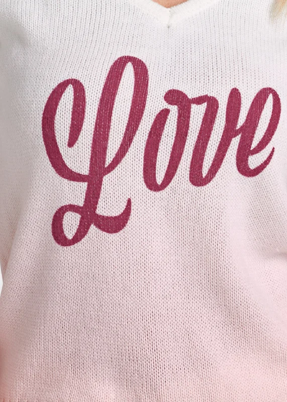 Love sweater - Pink Multi