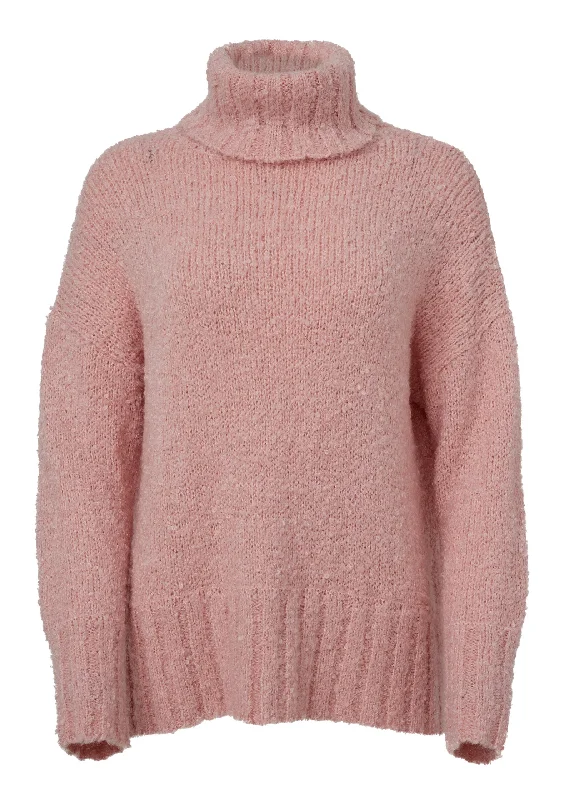 Oversize turtleneck sweater - Pink